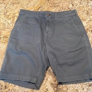 AEO mens Extreme Flex Classic fit Gray Blue Chino shorts size 30